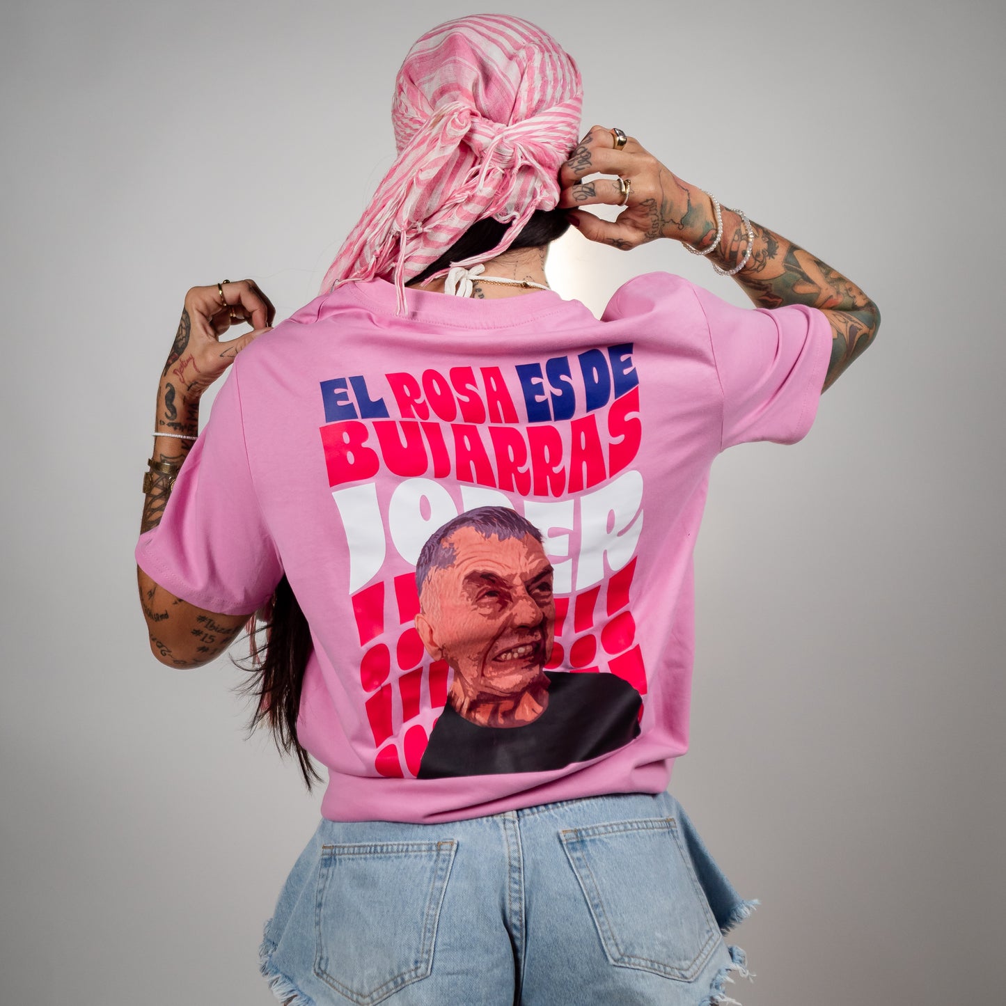 Pink T-Shirt “Abuelo / El rosa es de Bujarras” #1