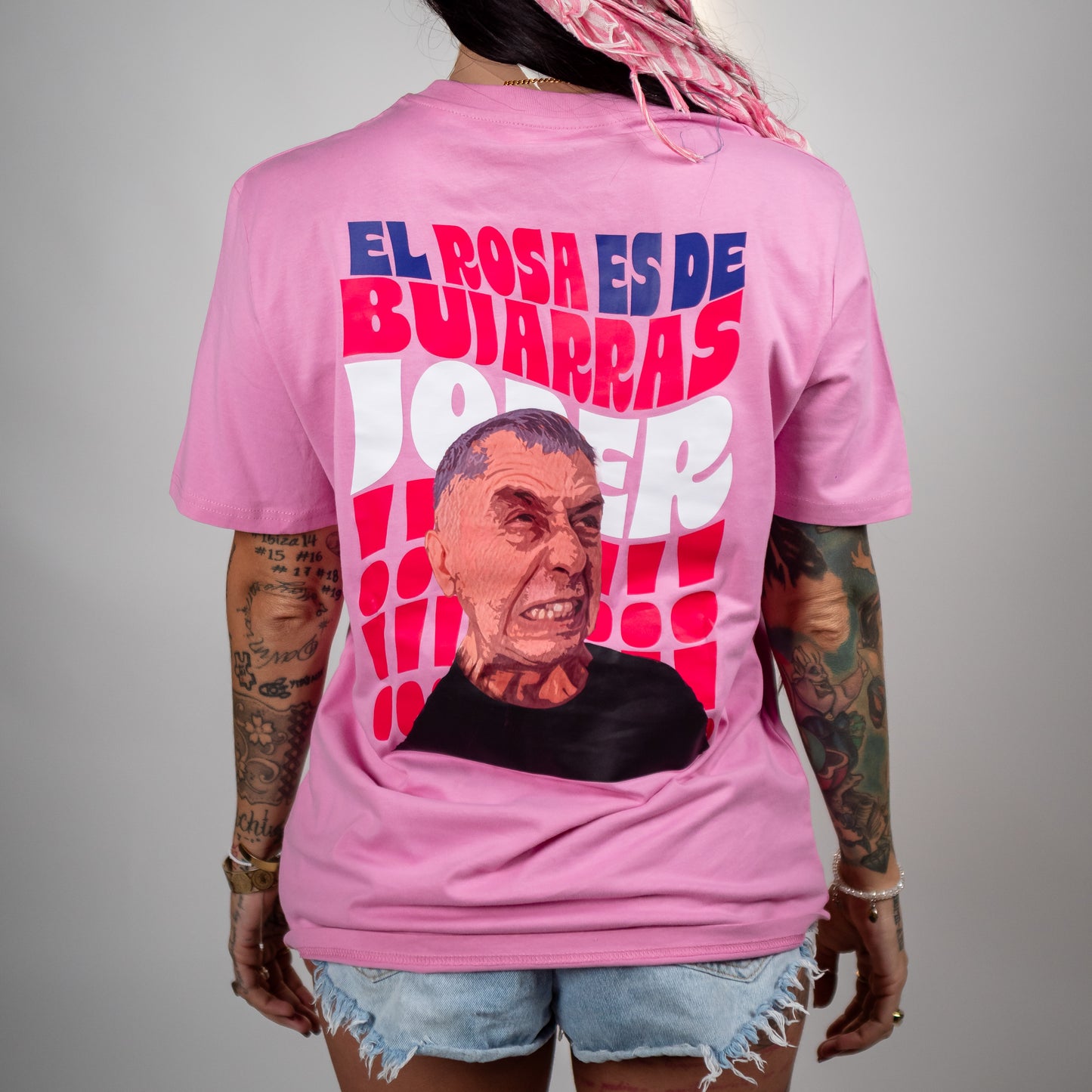 Pink T-Shirt “Abuelo / El rosa es de Bujarras” #1